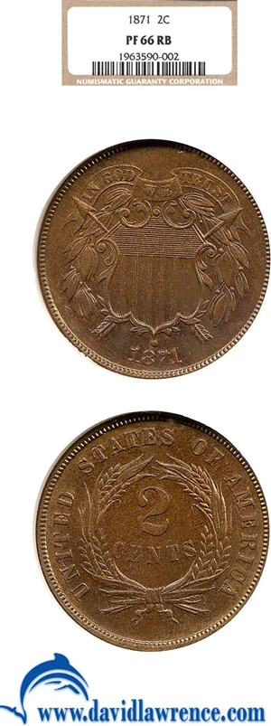 image for: 1871 2c NGC Proof 66 RB