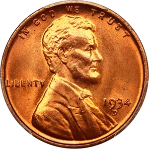 image for: 1934-D 1c PCGS/CAC MS67+ RD