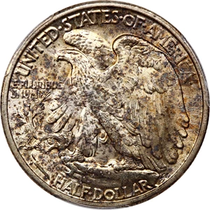 image for: 1947-D 50c PCGS UNC Details (Environmental Damage)