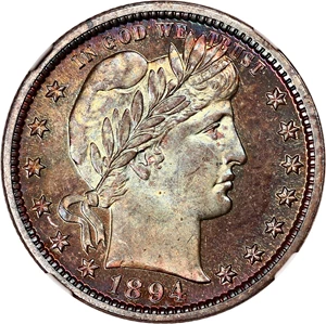 image for: 1894 25c NGC/CAC Proof 66