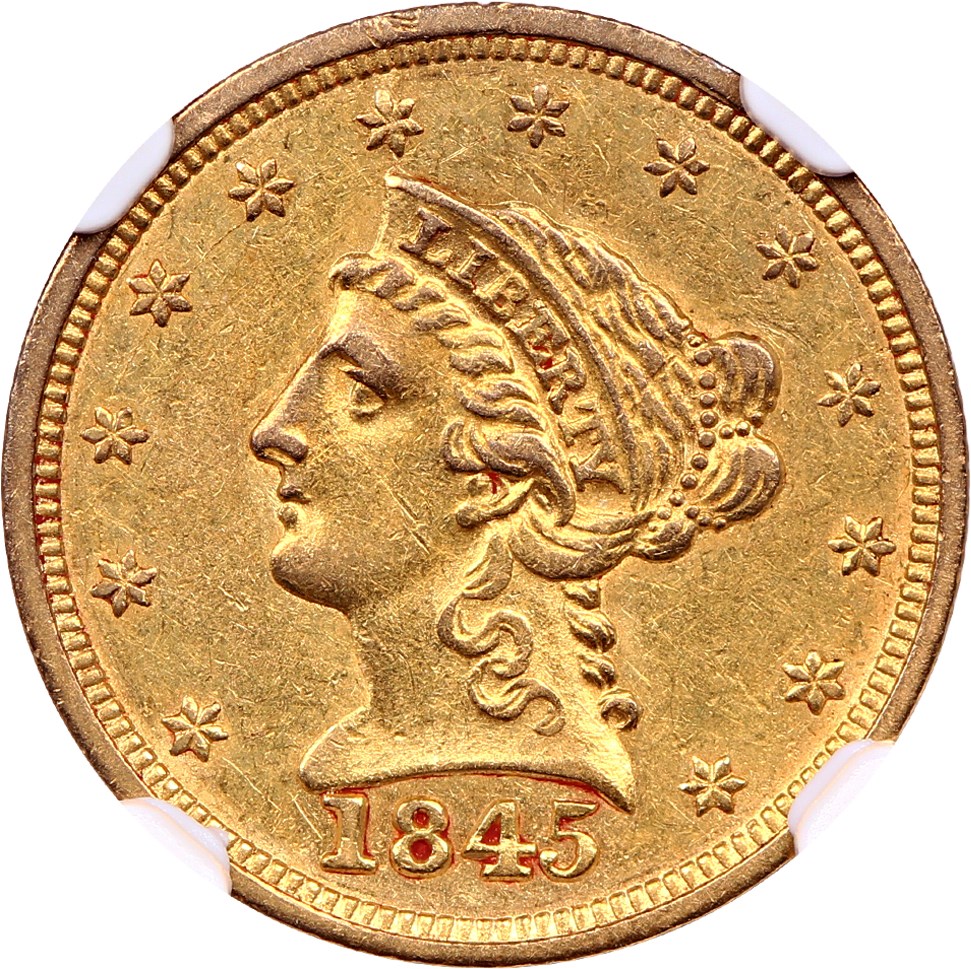 image for: 1845 2 1/2 NGC AU53