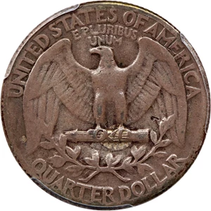 image for: 1937 25c PCGS F12 (Doubled Die Obverse)