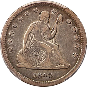 image for: 1842-O 25c PCGS VF30 (Small Date)