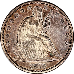 image for: 1876-CC 50c PCGS AU50
