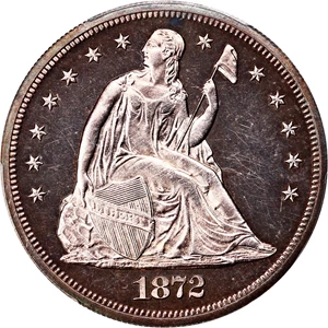 image for: 1872 $1 PCGS Proof 63