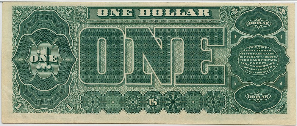 image for: FR. 347 1890 $1 Treasury Note PMG Very Fine 35 [A3023848]