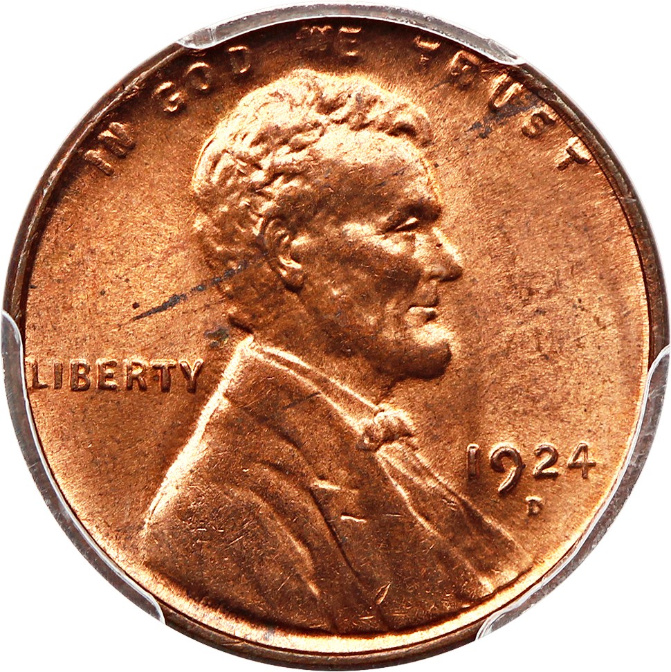 image for: 1924-D 1c PCGS/CAC MS64 RD