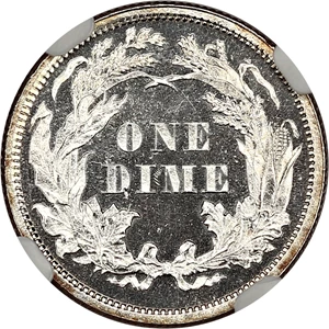 image for: 1860 10c NGC Proof 63 CAM