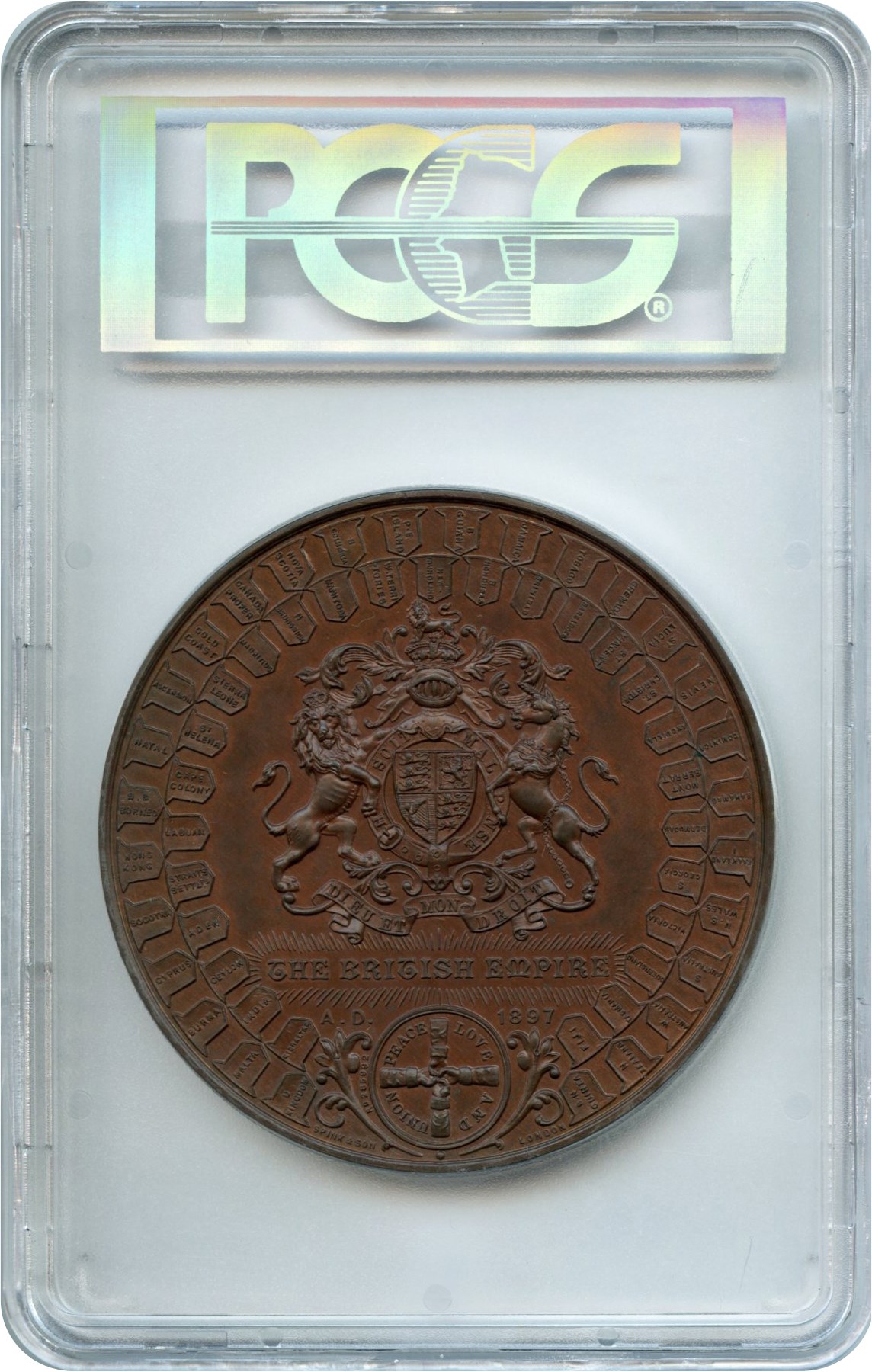 image for: Great Britain: 1897 Bronze Medal PCGS SP64 (Eimer-1816)