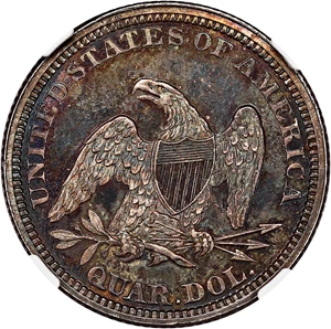 image for: 1859 25c NGC/CAC Proof 64 CAM