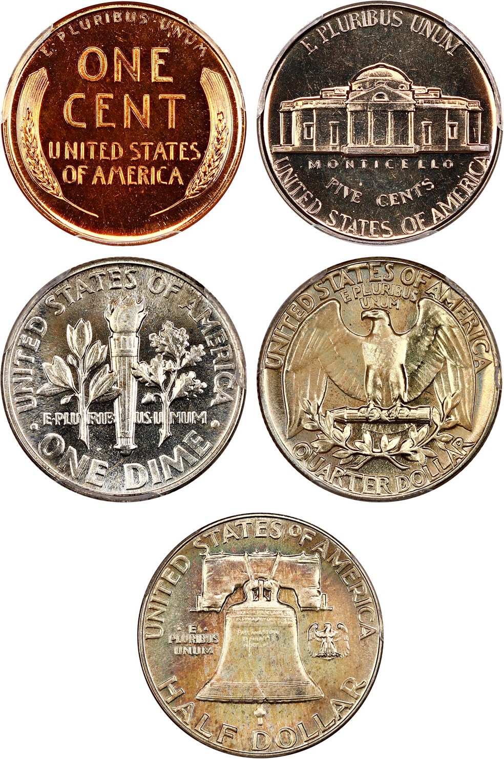 image for: 1950 Proof  Set PCGS Proof 65-66 (5 Coins)