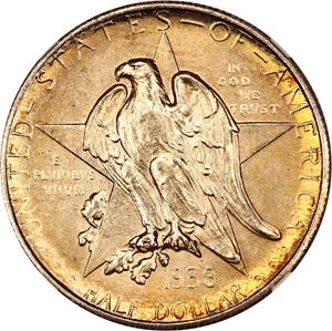 image for: 1938-S Texas 50c NGC MS67