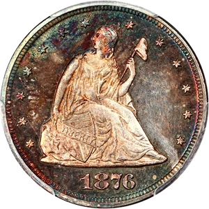 image for: 1876 20c PCGS Proof 65