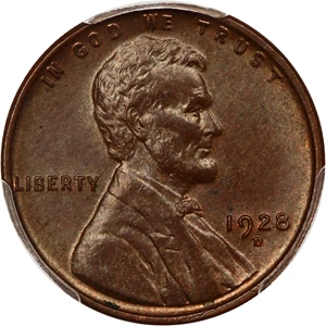 image for: 1928-D 1c PCGS MS64 BN
