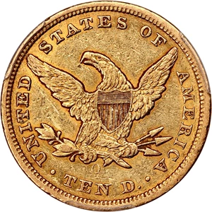 image for: 1854-O $10 PCGS AU50 (Large Date)