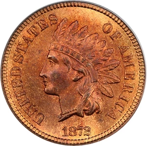 image for: 1872 1c PCGS MS65 RD