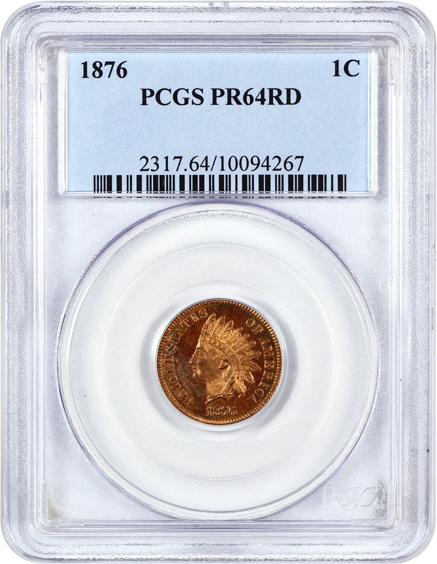 image for: 1876 1c PCGS Proof 64 RD