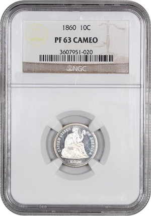 image for: 1860 10c NGC Proof 63 CAM