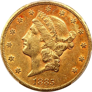 image for: 1885-CC $20 PCGS/CAC AU53
