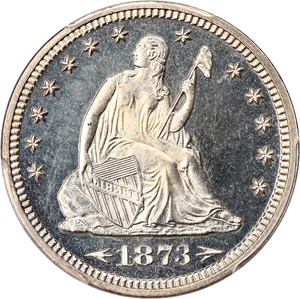 image for: 1873 25c PCGS Proof 65 (Arrows)