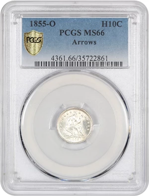 image for: 1855-O H10c PCGS MS66 (Arrows)