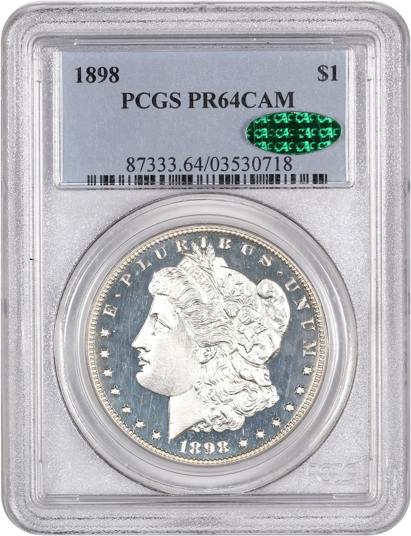 image for: 1898 $1 PCGS/CAC Proof 64 CAM