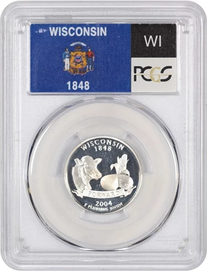 image for: 2004-S Wisconsin 25c PCGS Proof 70 DCAM (Silver)