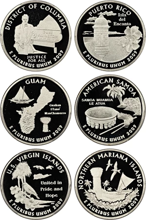 image for: 2009-S Statehood Quarter Set 25c PCGS Proof 69 DCAM (Silver, 5 Coins)