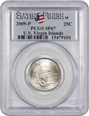 image for: 2009-P U.S. Virgin Islands 25c PCGS SP67 (Satin Finish)
