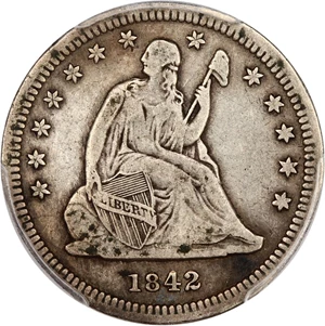 image for: 1842-O 25c PCGS VF20 (Small Date)
