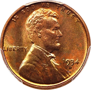 image for: 1934-D 1c PCGS MS67 RD