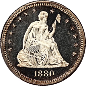 image for: 1880 25c PCGS Proof 65 DCAM
