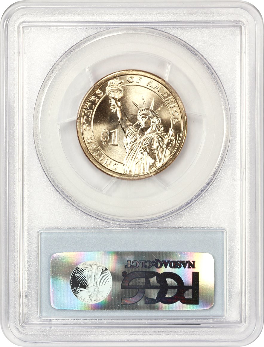 image for: Edge Error: 2010 Fillmore $1 PCGS MS66 (Missing Edge Lettering)