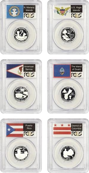 image for: 2009-S Statehood Quarter Set 25c PCGS Proof 69 DCAM (Silver, 5 Coins)
