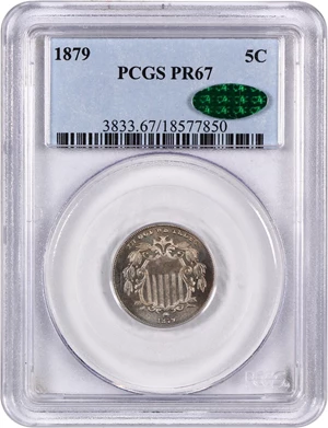 image for: 1879 5c PCGS/CAC Proof 67