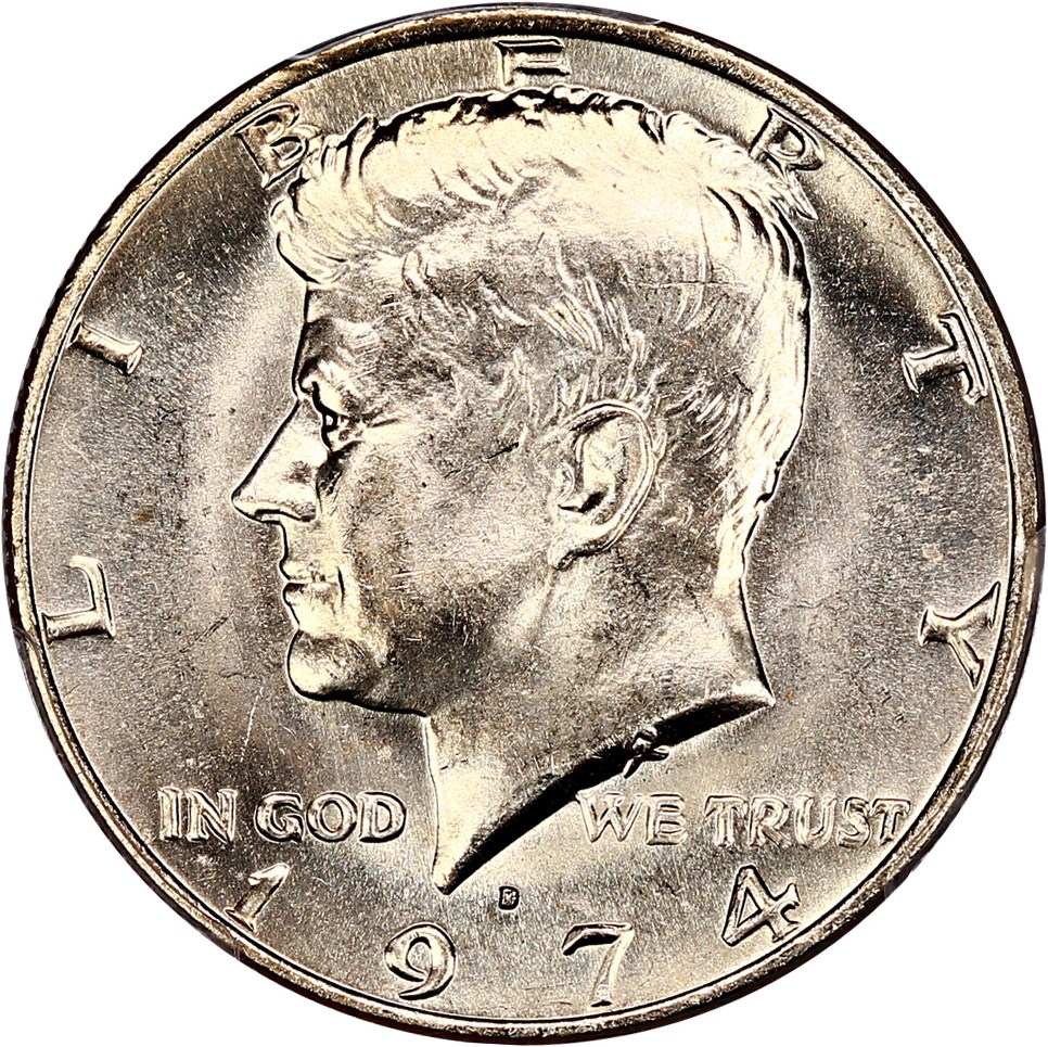 image for: 1974-D 50c PCGS MS64 (Doubled Die Obverse)