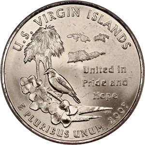 image for: 2009-P U.S. Virgin Islands 25c PCGS SP67 (Satin Finish)