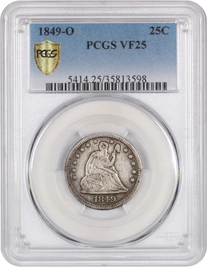 image for: 1849-O 25c PCGS VF25