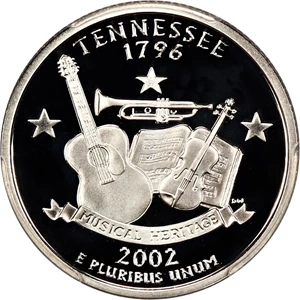 image for: 2002-S Tennessee 25c PCGS Proof 70 DCAM (Silver)