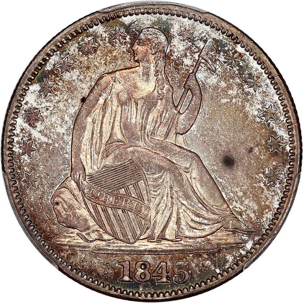 image for: 1845 50c PCGS MS62