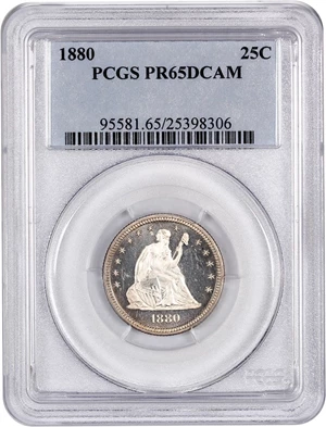 image for: 1880 25c PCGS Proof 65 DCAM