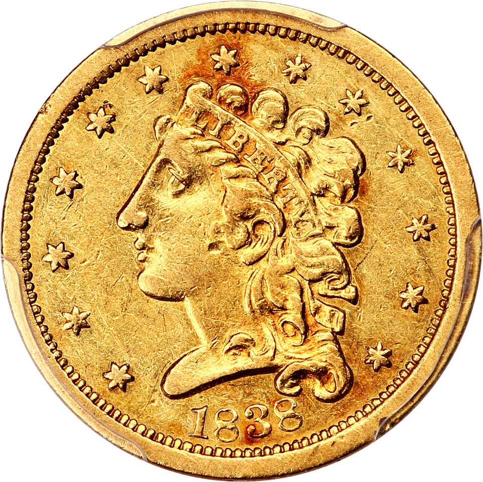 image for: 1838 2 1/2 PCGS XF40