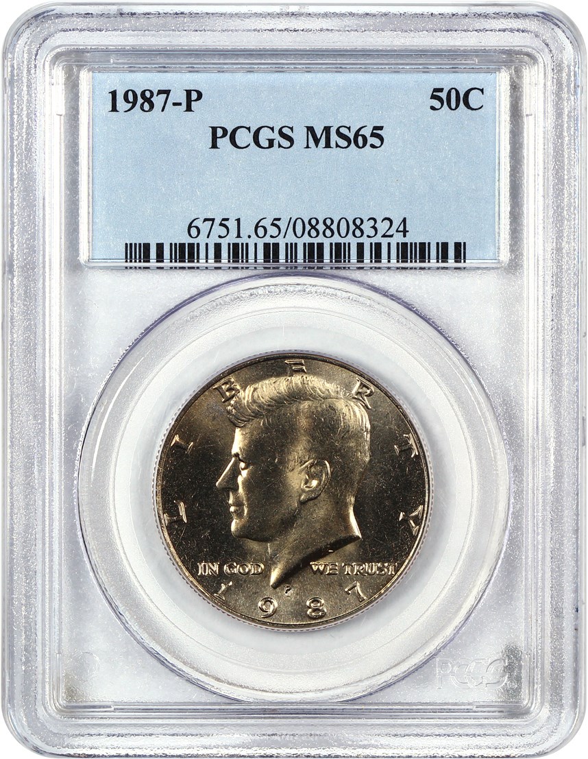 image for: 1987-P 50c PCGS MS65
