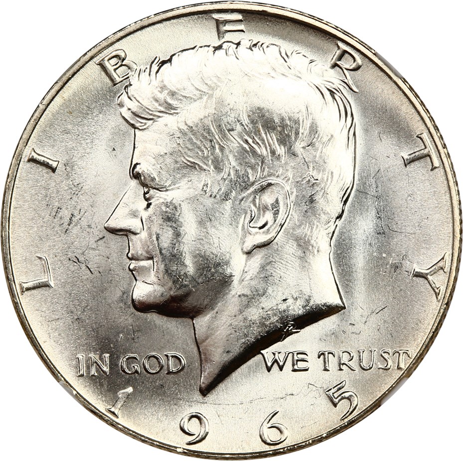 image for: 1965 50c NGC MS65