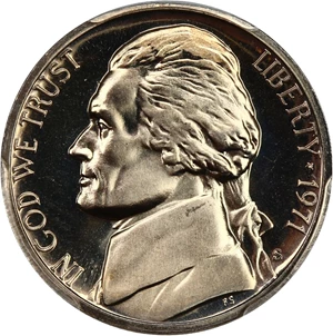 image for: 1971-S 5c PCGS Proof 68
