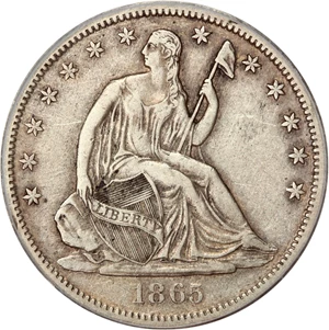 image for: 1865-S 50c PCGS XF40