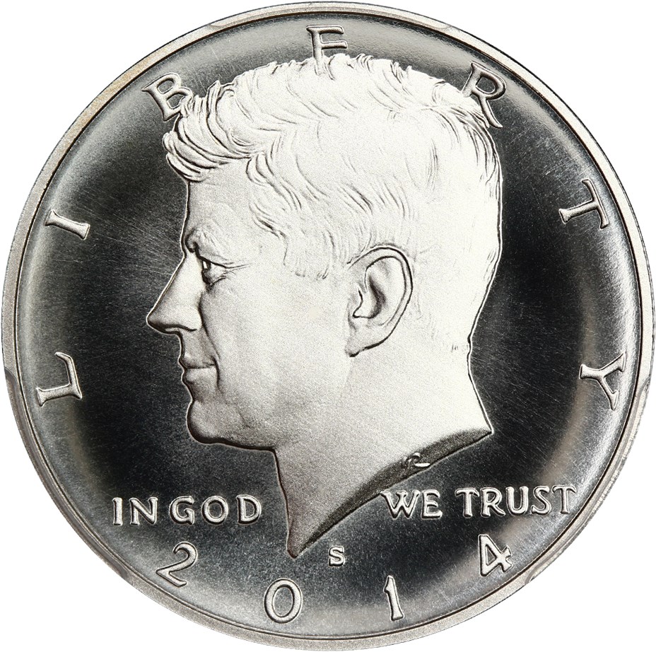 image for: 2014-S Enhanced Silver 50c PCGS MS70 PL (First Strike, Moy Signature)