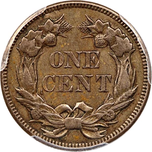 image for: 1858 Flying Eagle 1c PCGS AU Details (Large Letters, Cleaned)