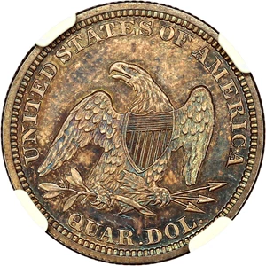image for: 1861 25c NGC Proof 64