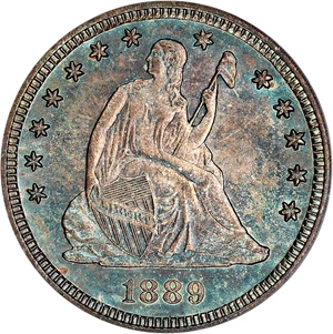 image for: 1889 25c PCGS MS64